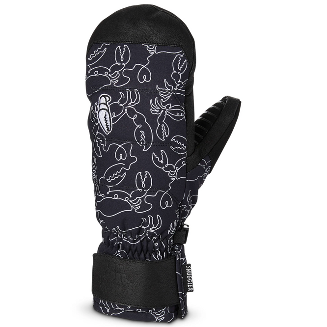 Womens Snuggler Mitt Crab Doodle Black