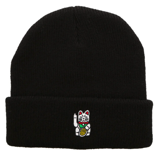 Bye Bye Cat Beanie Black