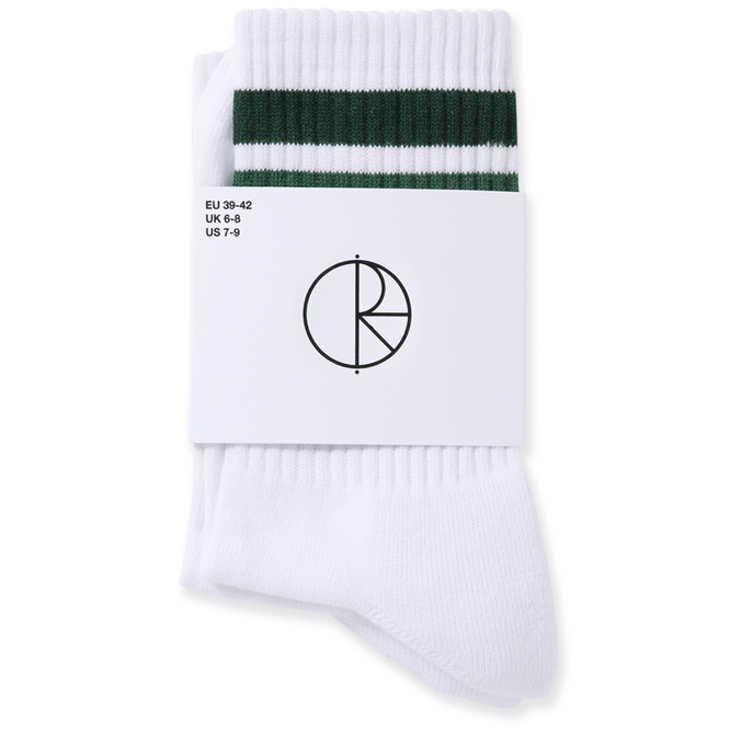 Fat Stripe Socks White/Green