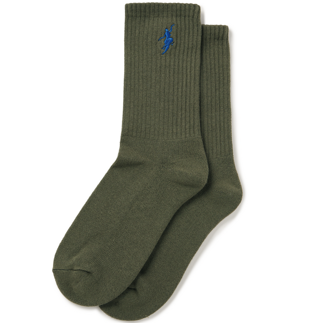 No Comply Socks Dusty Olive/Blue