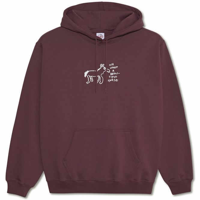 Dave Beautiful Horses Hoodie Plum