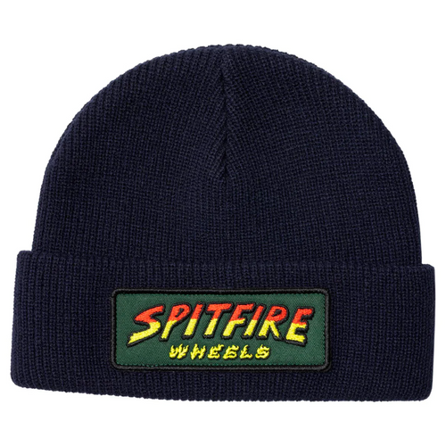 Hell Hounds Script Patch Cuff Beanie Navy