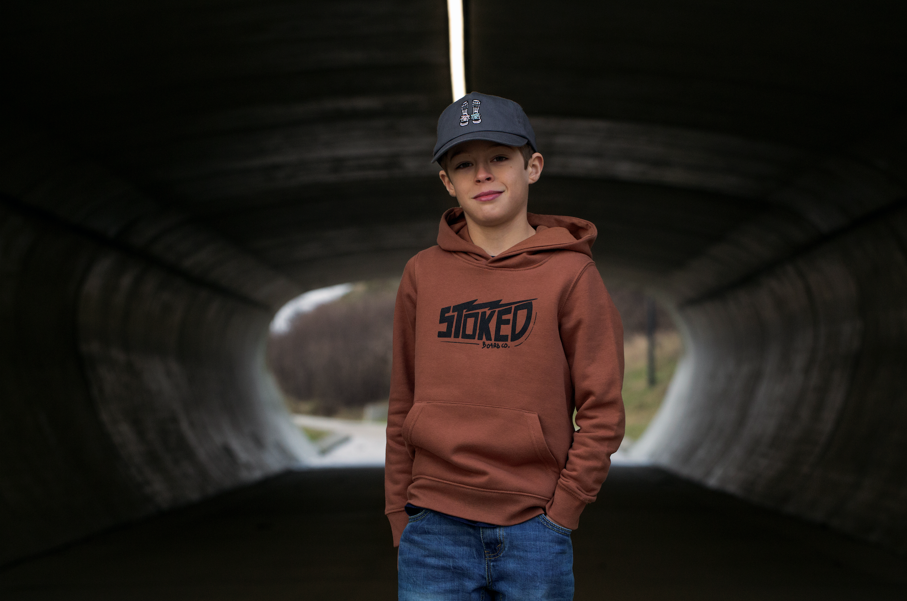 Kids Electric Hoodie Caramel