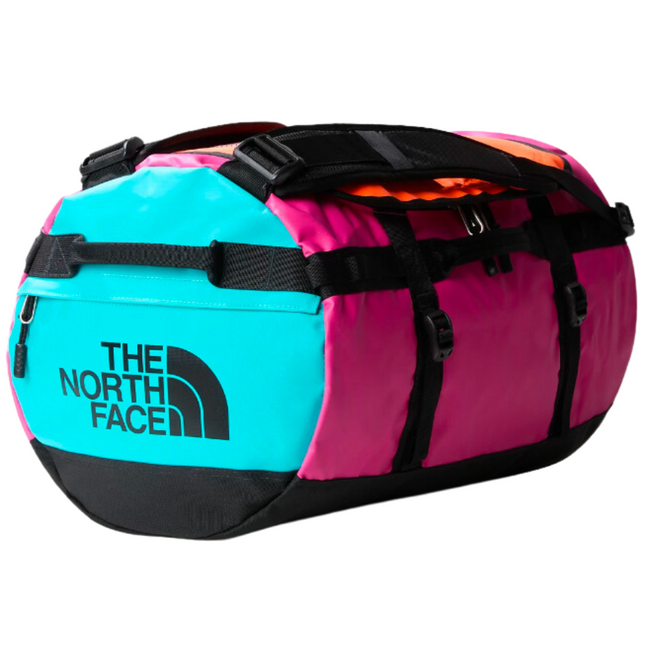 Base Camp S Duffel Bag Mr. Pink/Apres Blue/Power Orange