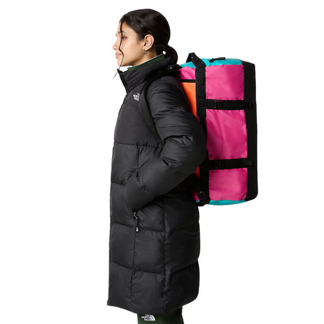 Base Camp S Duffel Bag Mr. Pink/Apres Blue/Power Orange