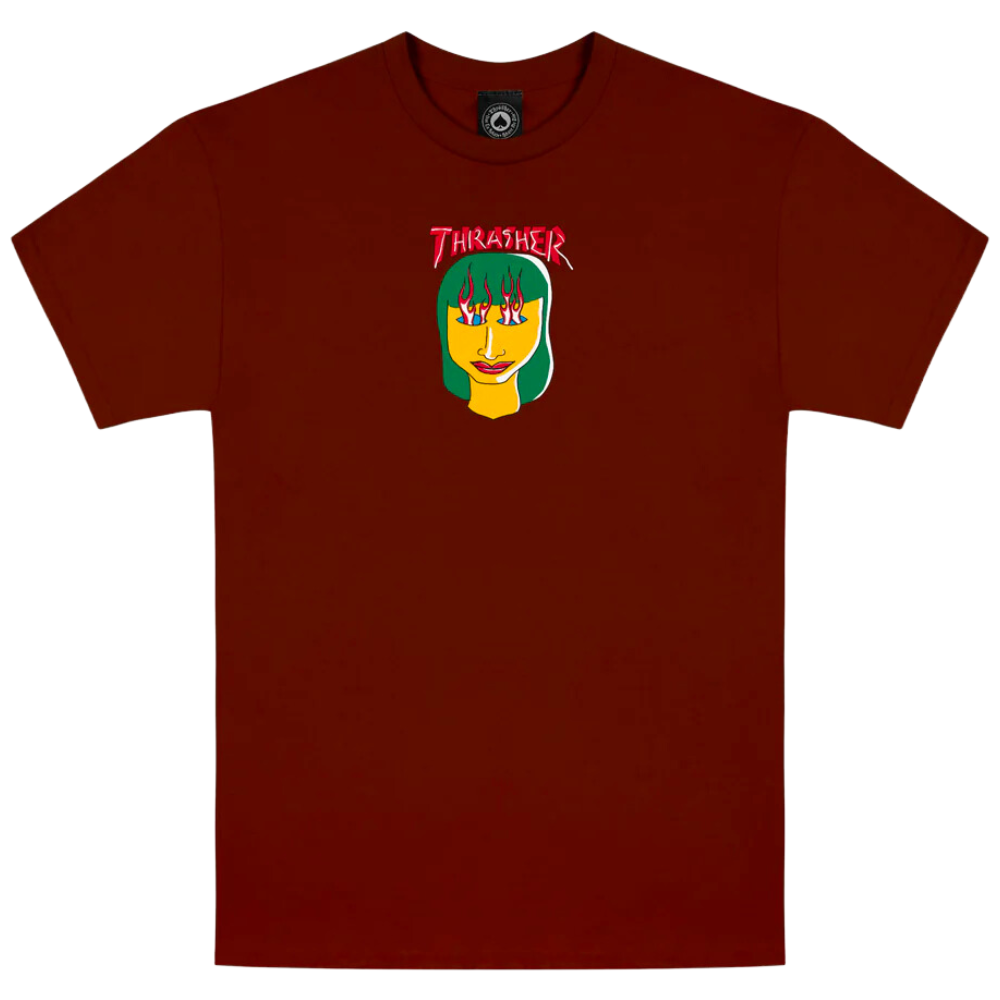 Thrasher Talk Shit by Gonz T-Shirt Maroon – Stoked Boardshop
