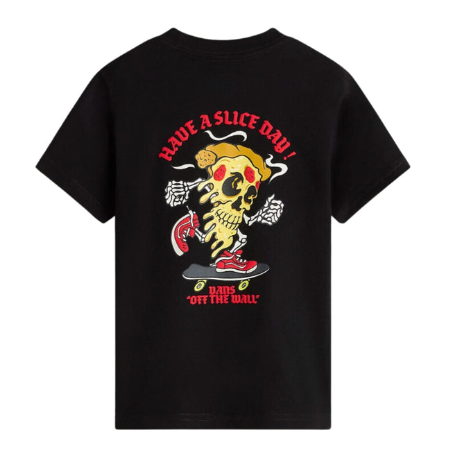 Kids Pizza Skull T-shirt Black