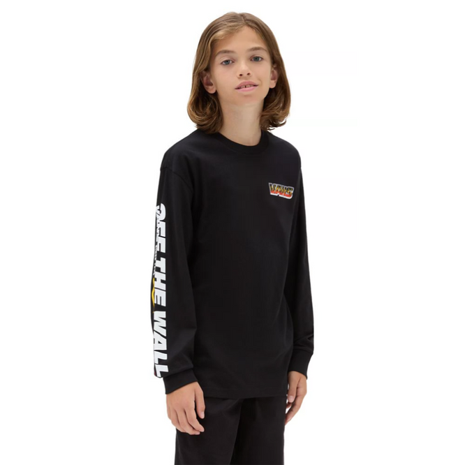 Up In Flames Long Sleeve T-Shirt Black