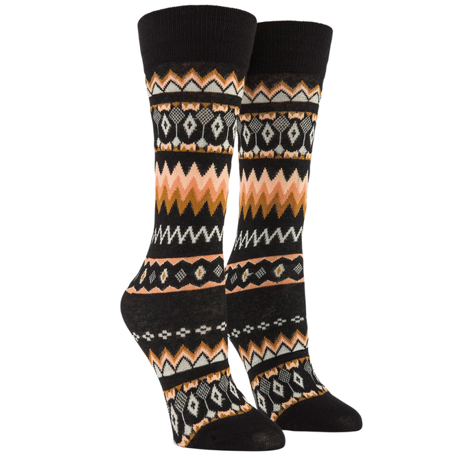 Womens Not Fairisle Socks Vintage Black