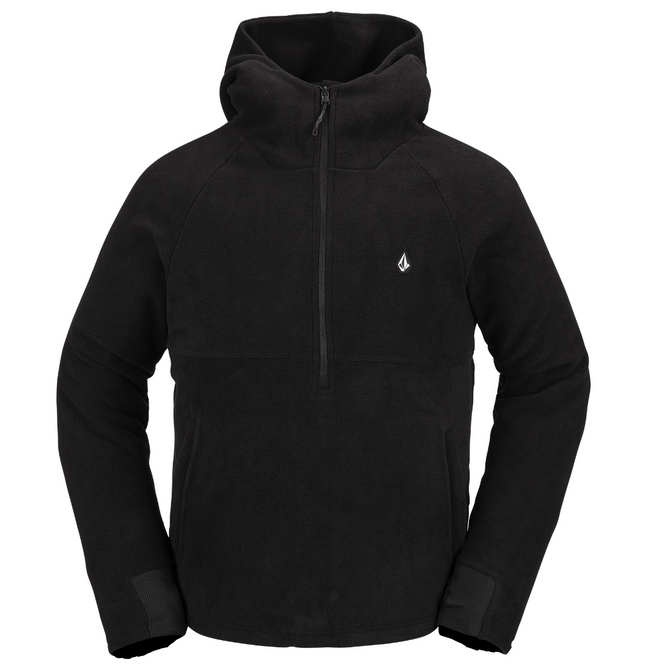 Polar Sweat à capuche en polaire semi-fermé noir