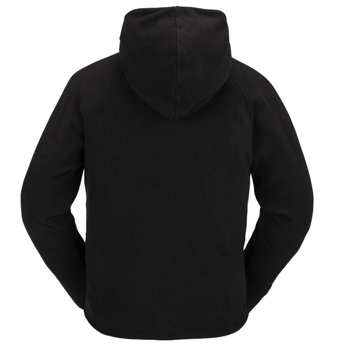 Polar Half-Zipped Fleece Hoodie Black