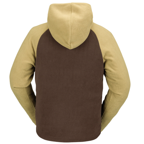 Polar Half-Zipped Fleece Hoodie Dark Khaki