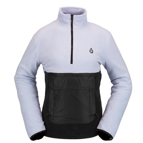 Womens Polar Half-Zipped Sweatshirt Fleece Lilac Ash