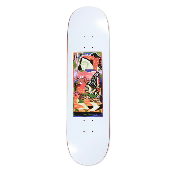 Dane Brady Pigeons White 8.0" Skateboard Deck