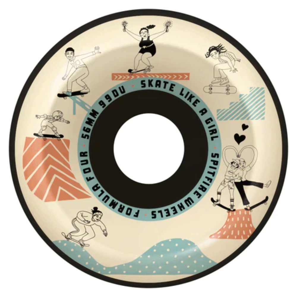 Spitfire F4 Skate Like A Girl Sessions 56mm 99a Black Spitfire F4 Skate Like A Girl Sessions 56mm 99a Black