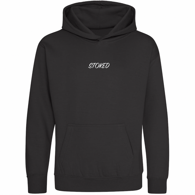 Kids Lightweight Script Hoodie Storm Grey