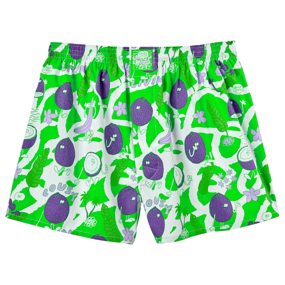 Lousy Livin Heren Boxershorts Cherries - Grappige All-Over Print Ondergoed Met Elastische Tailleband