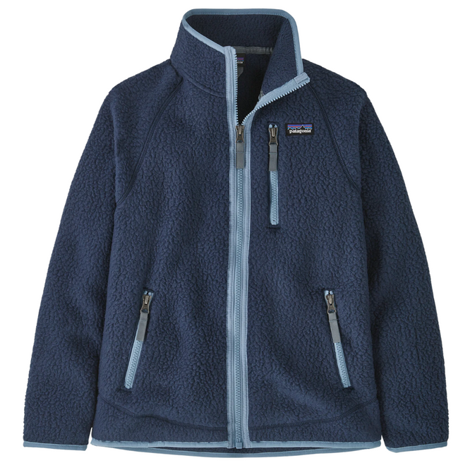Kids Retro Pile Jacket New Navy/Light Plume Grey