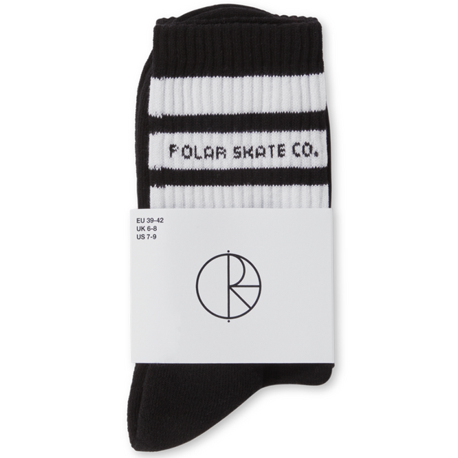 Fat Stripe Socks Black