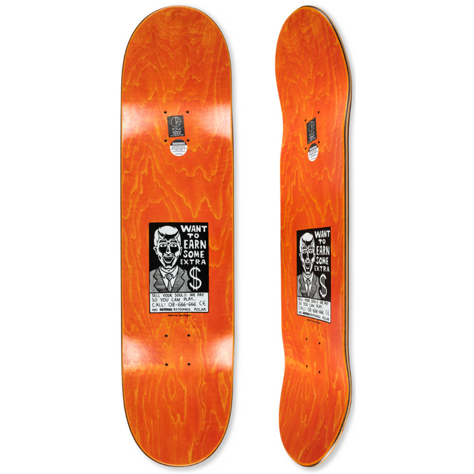 Placage Oskar Rozenberg Trust 8.25" (en anglais) Skateboard Deck