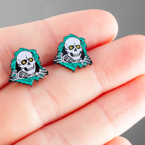 Ripper Earrings Teal Green