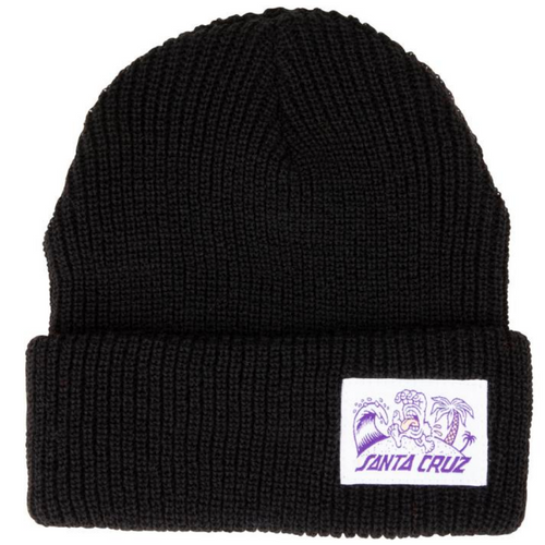 Beach Bum Label Beanie Black