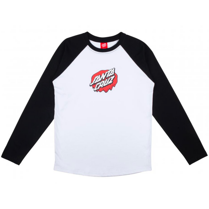Melting Dot Baseball T-shirt Black/White