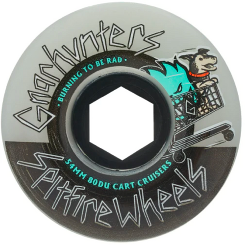 Gnarhunters Cart Cruiser 54mm 80a Full Radial Clear Skateboard Wheels