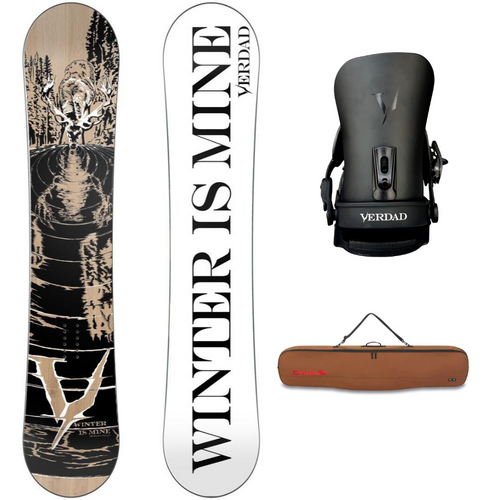 Winter Is mine 161 Snowboard + V pro Snowboardbindingen + Pipe Snowboardbag Bison 165