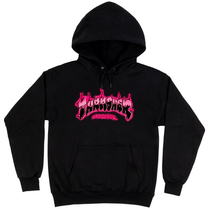 Airbrush Hoodie Black/Pink