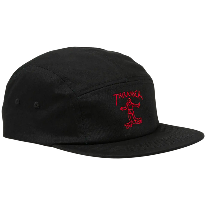 Casquette Gonzalez à 5 panneaux noir/rouge