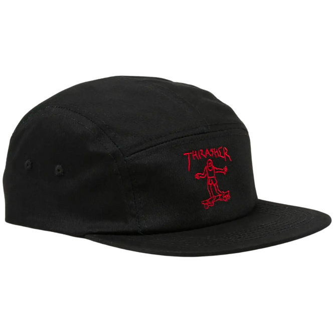 Gonz 5 Panel Cap Black/Red