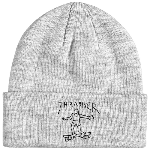 Gonz Embroidered Beanie Heather Grey