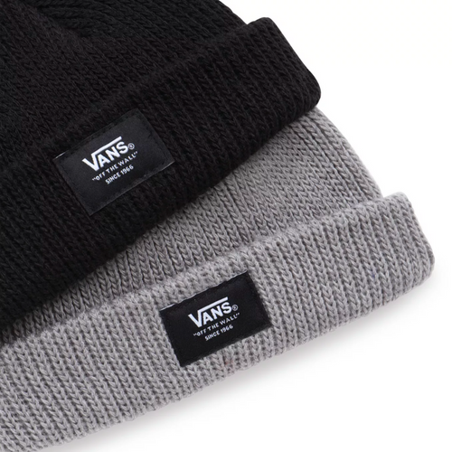 Kids Little Grom Beanie 2Pack Black/Grey