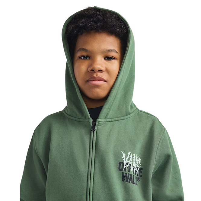 Kids Metal Wall Full Zip Hoodie Pine Forest