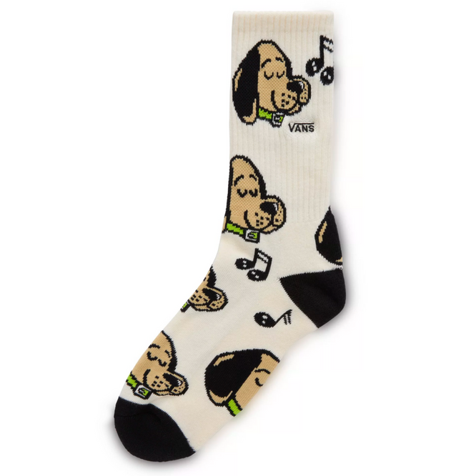 Chaussettes courtes "Singing Pup" pour enfants, blanc antique