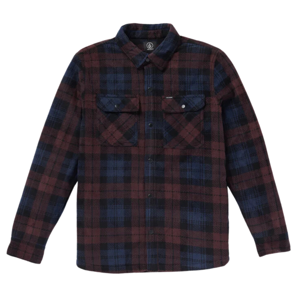 Volcom Bowered Fleece Over-Shirt Merlot – Stoked Boardshop