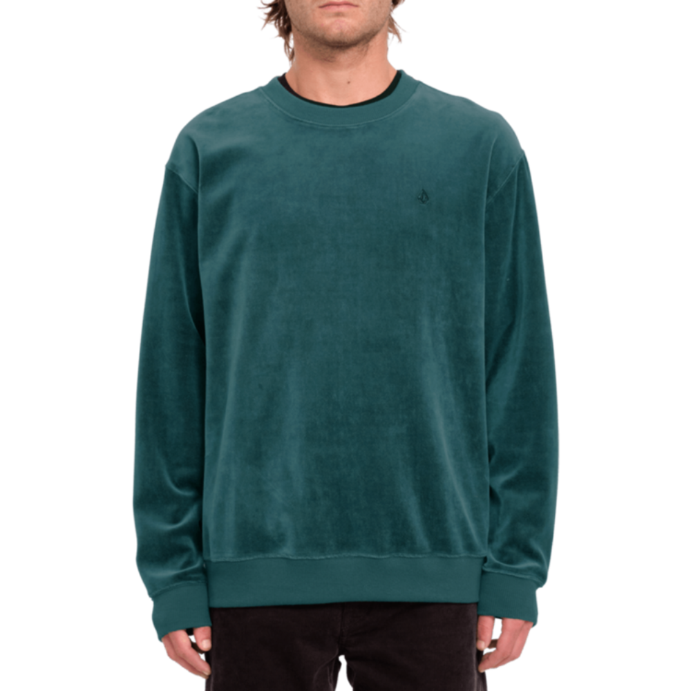 Volcom Single Stone Velvet Crew Evergreen Stoked Boardshop