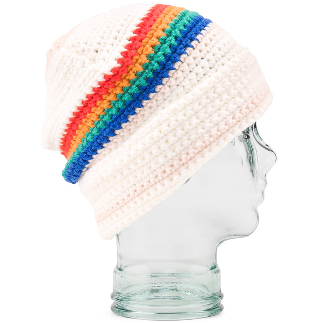 Womens Yay Crochet Beanie White
