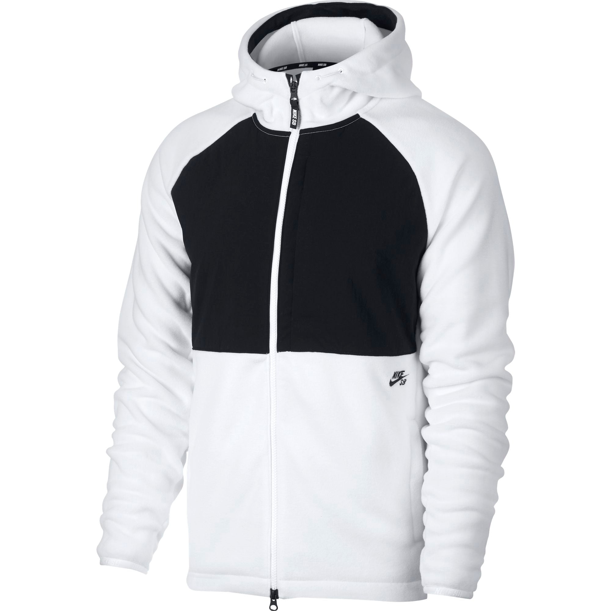 Nike SB Therma Full Zip Hoodie Polartec White Black Stoked Boardshop