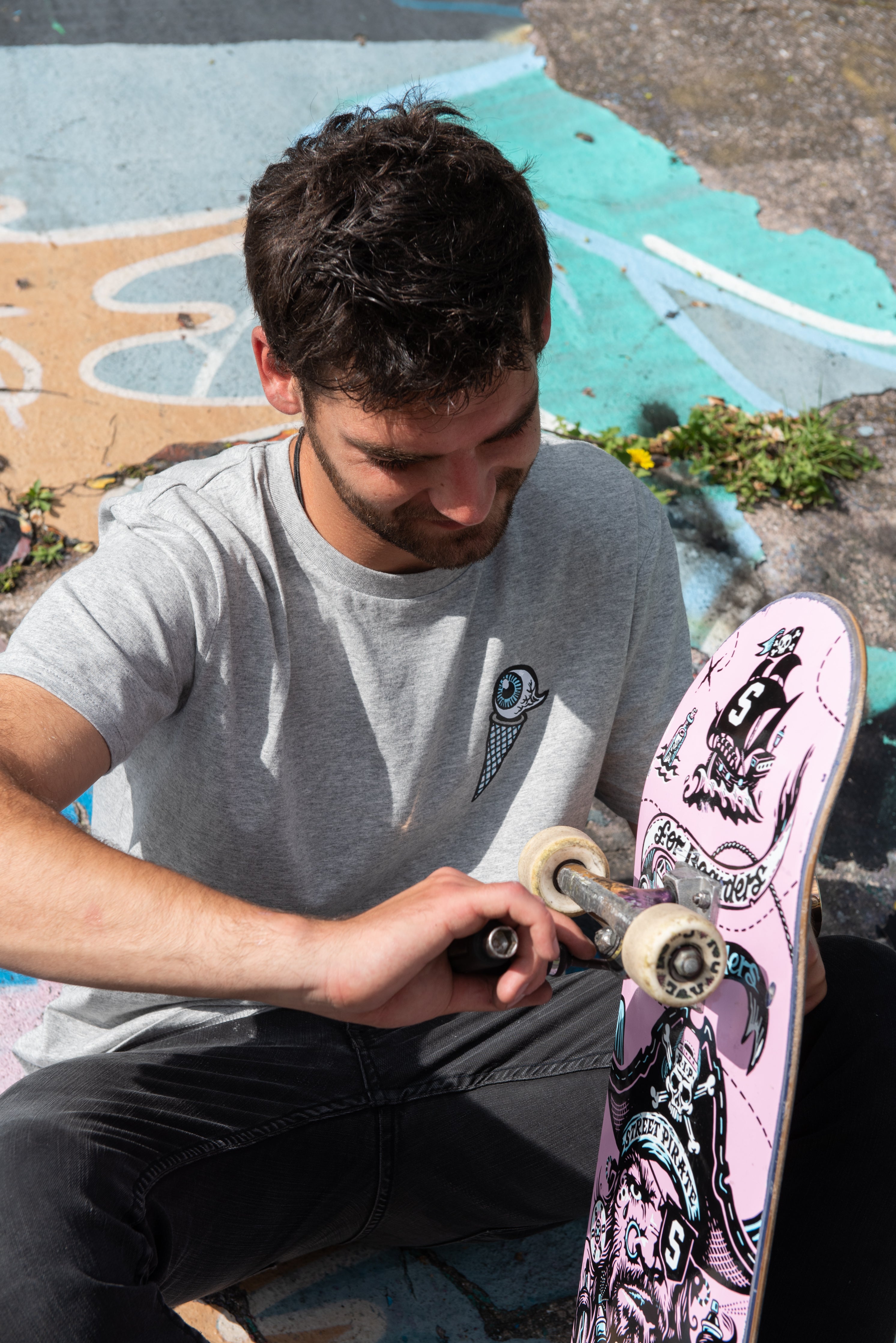 Captain Trash Pink Skateboard Deck