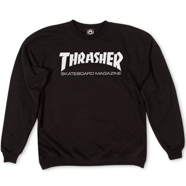 Thrasher Pull Crew de Skate Mag noir Stoked Boardshop