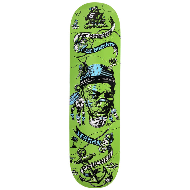 Seaman Psyched Green Skateboard Deck