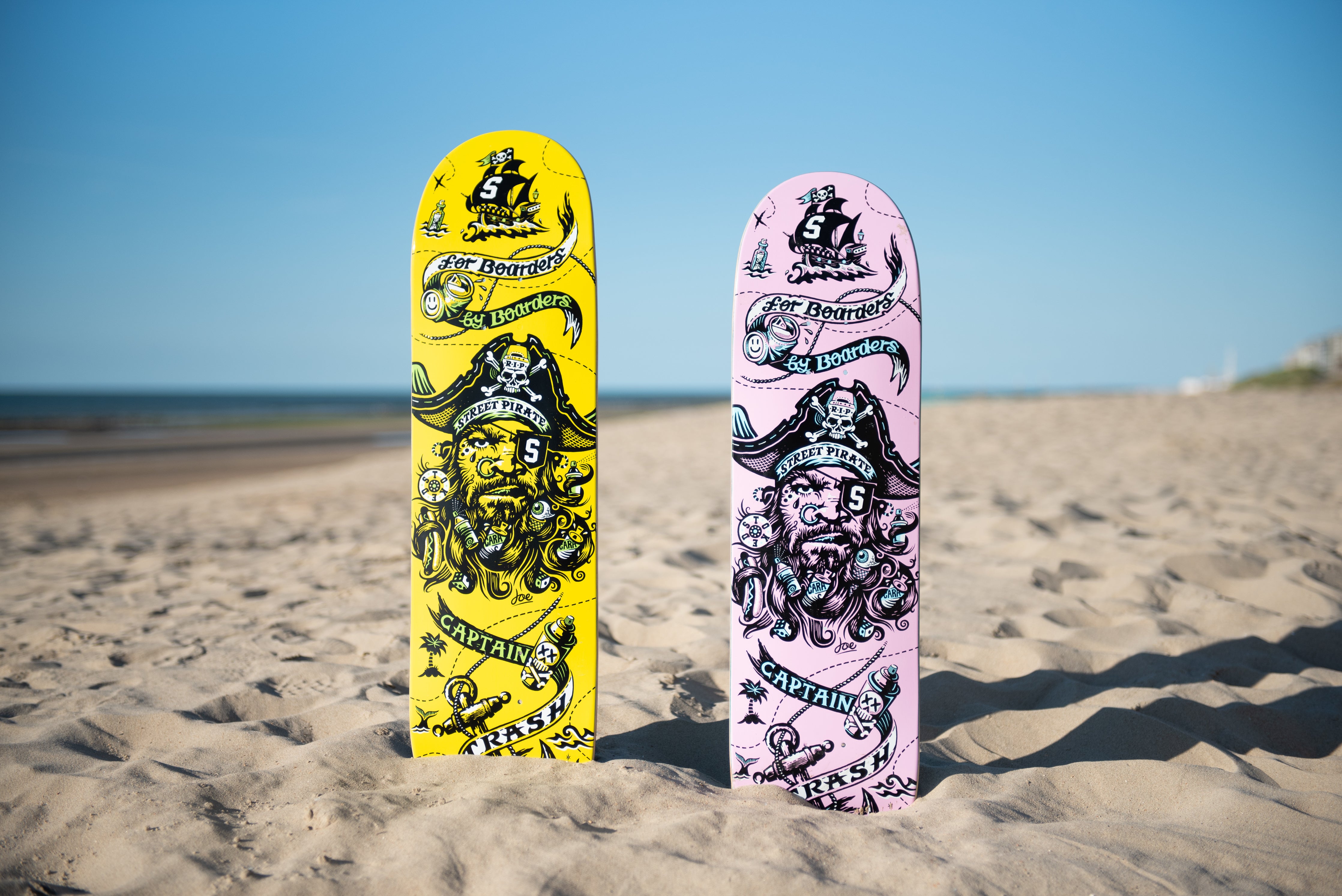 Captain Trash Pink Skateboard Deck