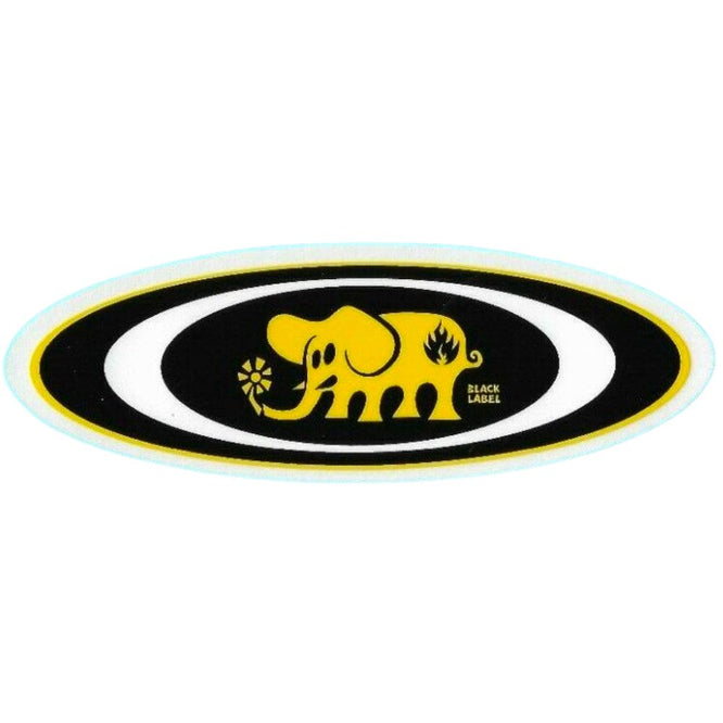 Autocollant ovale d'éléphant blanc