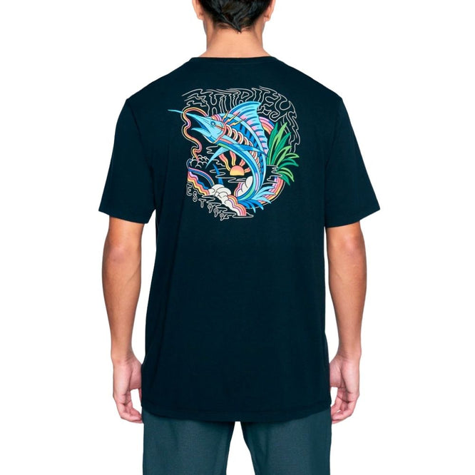 Everyday Washed Trippy Fish T-shirt Black