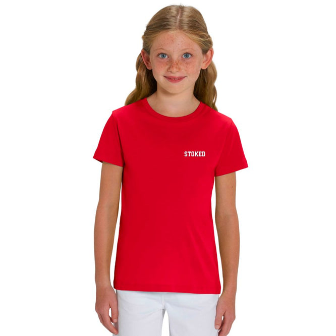 Kids Mini Script T-Shirt Red