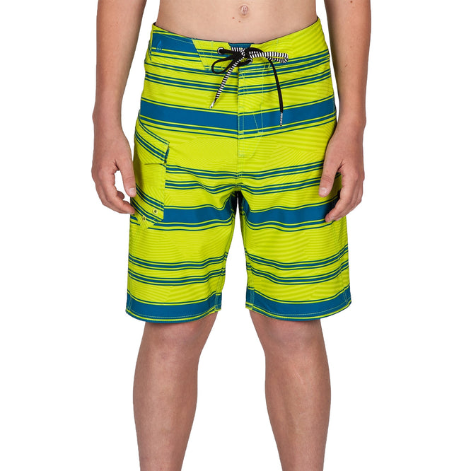 Stone mod stripe Lime boardshort