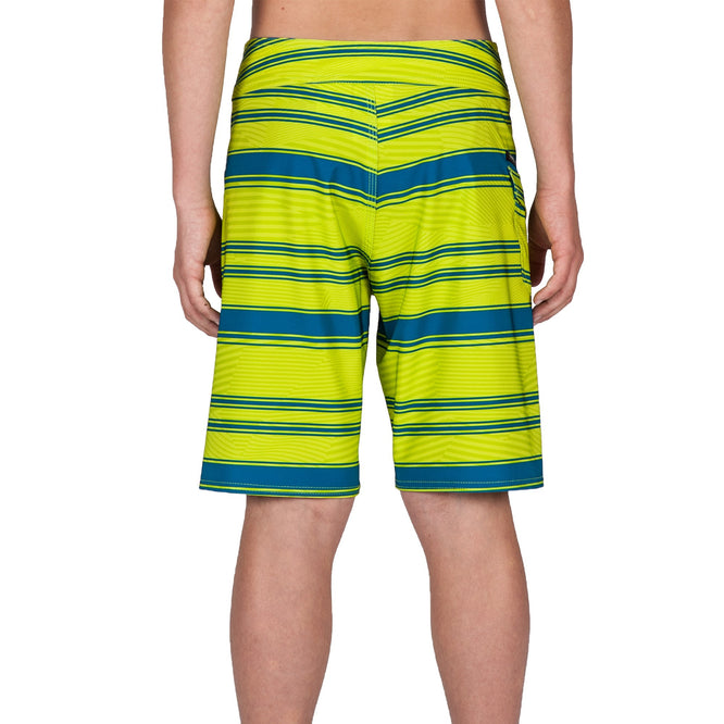 Stone mod stripe Lime boardshort