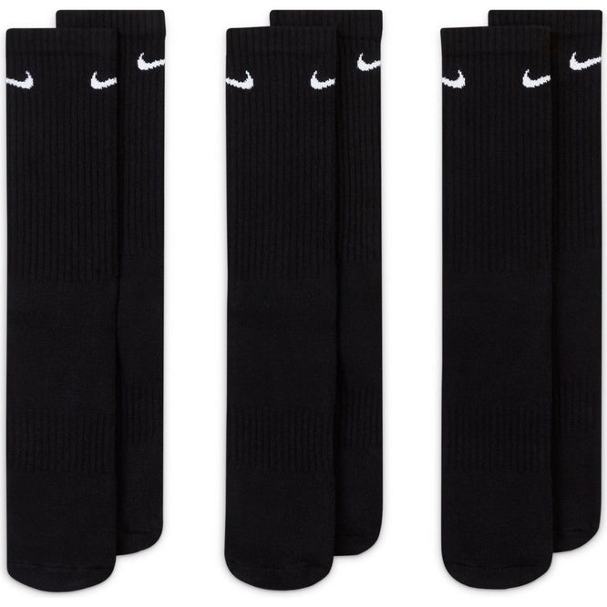 Everyday Cushioned Training Crew Socks 3 Packs Noirs